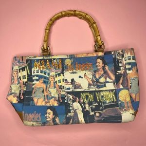 Vintage bamboo handle bag
